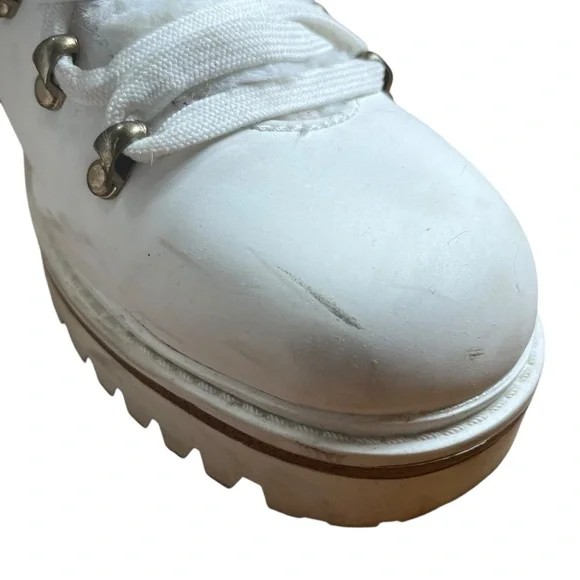 BAMBOO White Lace-Up Fur Winter Boots - Picture 7 of 10